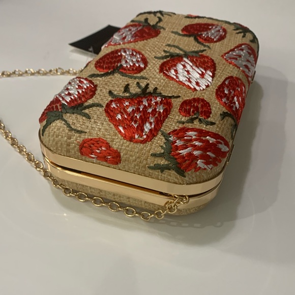 D’margeaux Strawberry Embroidery  ,clutch Handbag. - Picture 4 of 9